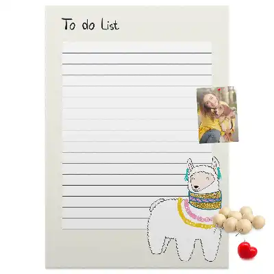 Wall cork memo board A list of dreams to fulfill