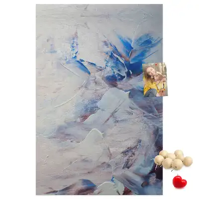 Painted Abstraction Cork Pin Board