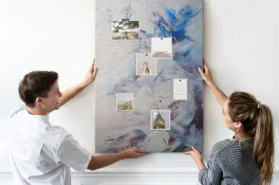 Painted Abstraction Cork Pin Board