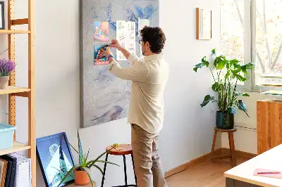 Cork pin board Painted abstraction