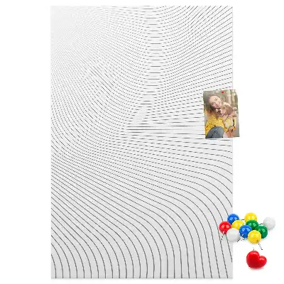 Wall cork memo board Lines in gray