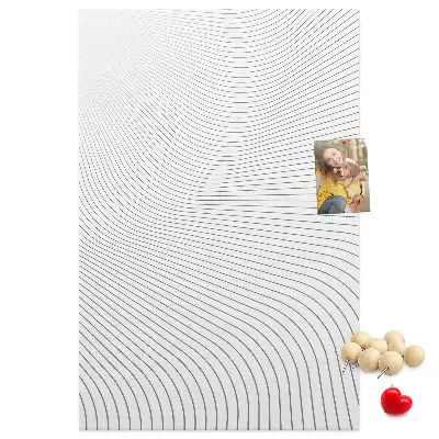 Gray Lines Wall Cork Memo Board