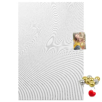 Gray Lines Wall Cork Memo Board