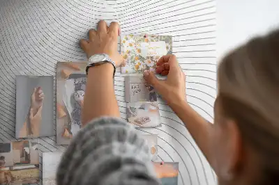 Gray Lines Wall Cork Memo Board
