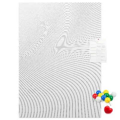 Wall cork memo board Lines in gray