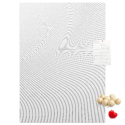 Wall cork memo board Lines in gray