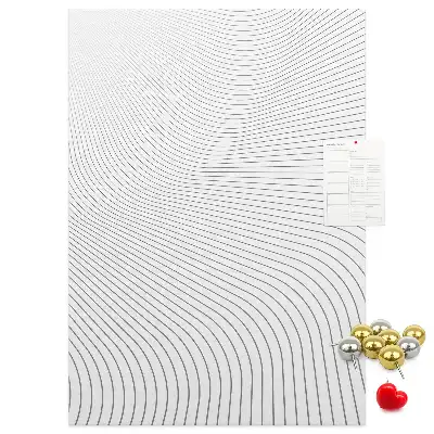 Gray Lines Wall Cork Memo Board