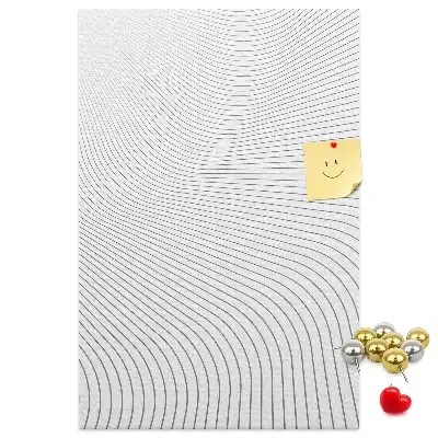 Gray Lines Wall Cork Memo Board