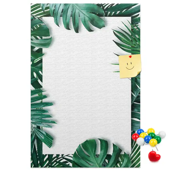 Monstera leaf cork wall memo board