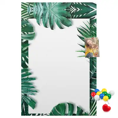 Monstera leaf cork wall memo board