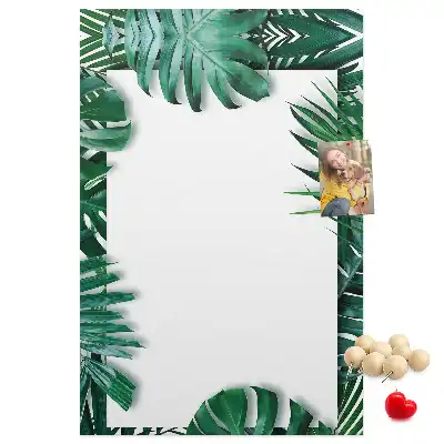 Monstera leaf cork wall memo board