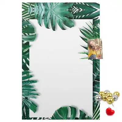 Monstera leaf cork wall memo board