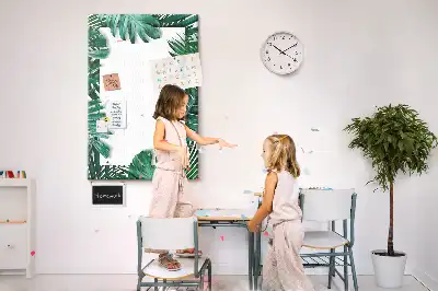 Monstera leaf cork wall memo board