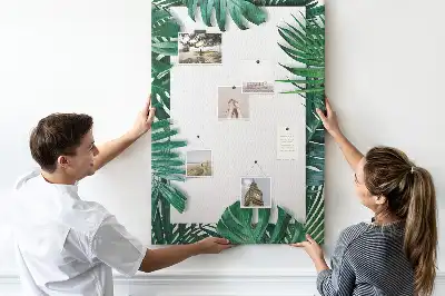 Monstera leaf cork wall memo board
