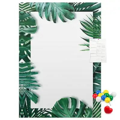 Monstera leaf cork wall memo board