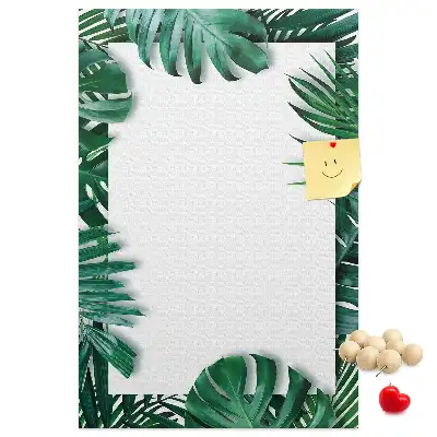 Monstera leaf cork wall memo board