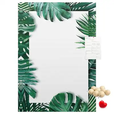 Monstera leaf cork wall memo board