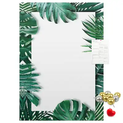 Monstera leaf cork wall memo board