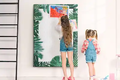Monstera leaf cork wall memo board