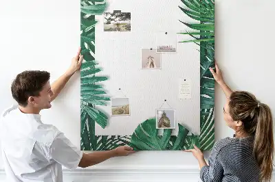 Monstera leaf cork wall memo board
