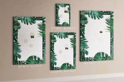 Monstera leaf cork wall memo board