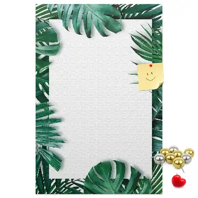 Monstera leaf cork wall memo board