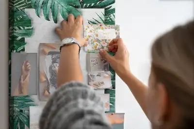 Monstera leaf cork wall memo board