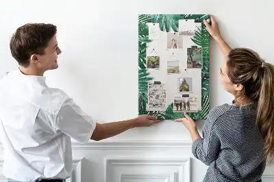 Monstera leaf cork wall memo board