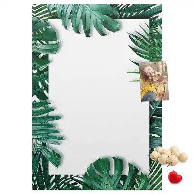 Monstera leaf cork wall memo board