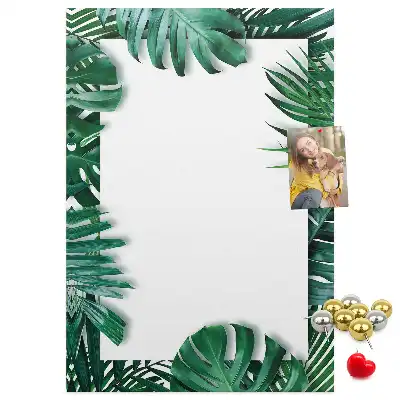 Monstera leaf cork wall memo board