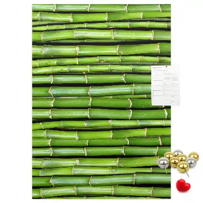 Bamboo and cork wall-mounted pin board