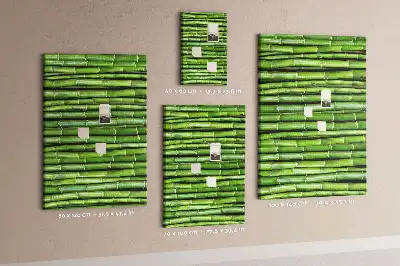 Bamboo and cork wall-mounted pin board
