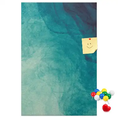 Abstract Sea Colored Cork Note Board