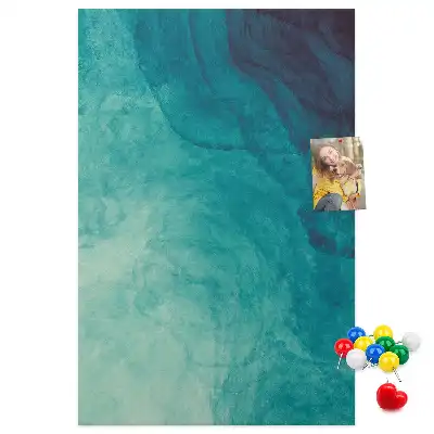 Abstract Sea Colored Cork Note Board