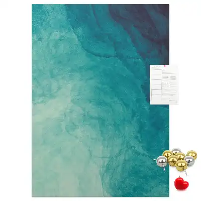 Abstract Sea Colored Cork Note Board
