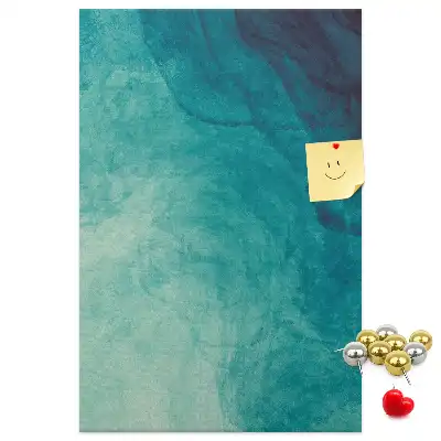 Cork Note Board Abstraction in sea colors