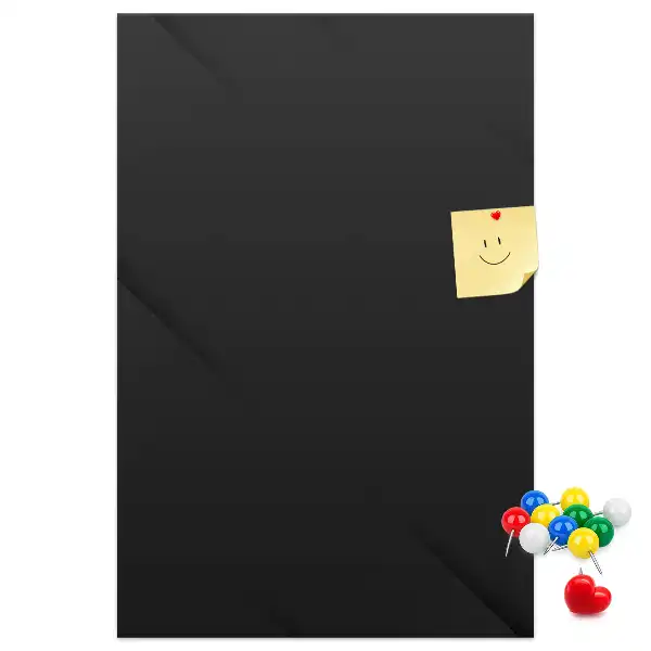 Wall cork memo board with smooth canvas