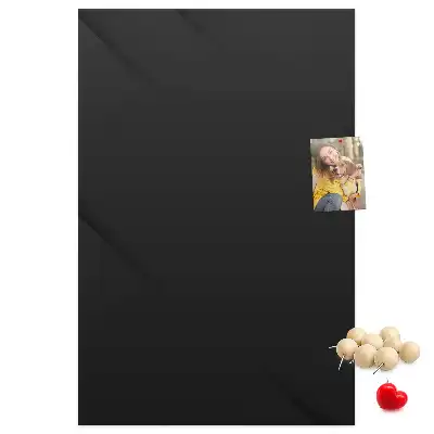 Wall cork memo board with smooth canvas