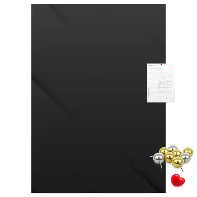 Wall cork memo board with smooth canvas