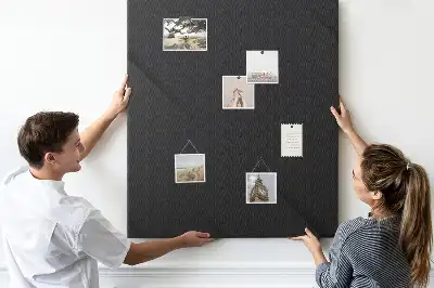 Wall cork memo board with smooth canvas