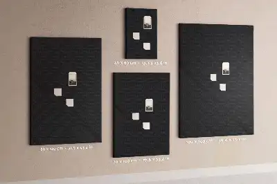 Wall cork memo board with smooth canvas