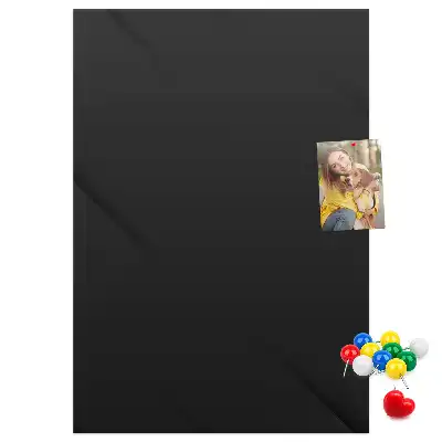 Wall cork memo board with smooth canvas