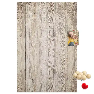Cork pin board with wooden parquet design