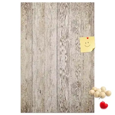 Cork pin board with wooden parquet design
