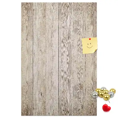 Cork pin board with wooden parquet design