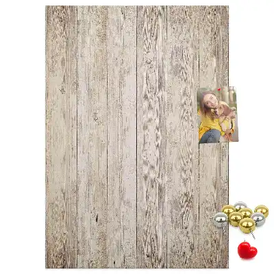 Cork pin board with wooden parquet design