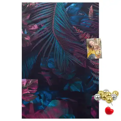 Cork Note Board Exotic vegetation leaves