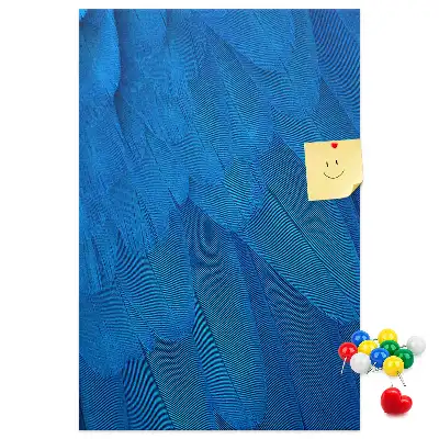 Cork pin board Parrot feathers