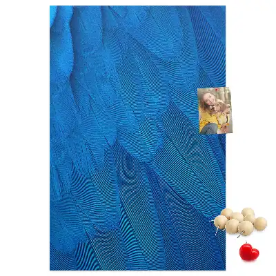 Cork pin board Parrot feathers