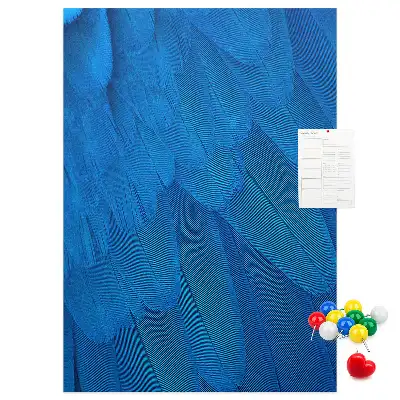 Cork pin board Parrot feathers